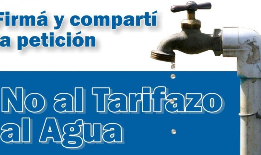 La Lucha por el Derecho al Agua Potable en la Provincia de Argentina: Una Campaña de Firmas para Frenar el Aumento de Tarifas